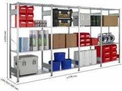 Fachbodenregal-Set 400 mm Tiefe