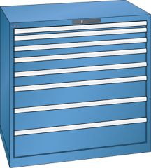 Schubladenschrank 8 Schubladen 1023x725x1000 RAL 5019 Lista 54x36E 12.541.040
