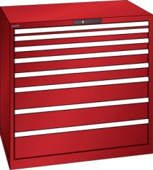 Schubladenschrank 8 Schubladen 1023x725x1000 RAL 3003 Lista 54x36E 78.303.070