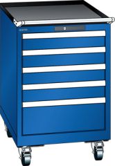 Schubladenschrank 5 Schubladen 564x572x890 RAL 5005 Lista 27x27E 14.249.100