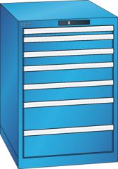 Schubladenschrank 7 Schubladen 564x725x800 RAL 5012 Lista 27x36E 14.354.010