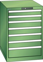 Schubladenschrank 7 Schubladen 564x725x800 RAL 6011 Lista 27x36E 14.367.030