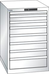 Schubladenschrank 8 Schubladen 564x725x850 RAL 9010 Lista 27x36E 14.403.110