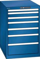 Schubladenschrank 7 Schubladen 564x725x850 RAL 5010 Lista 27x36E 14.404.090