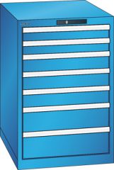 Schubladenschrank 7 Schubladen 564x725x850 RAL 5012 Lista 27x36E 14.405.010