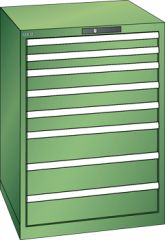 Schubladenschrank 8 Schubladen 717x725x1000 RAL 6011 Lista 36x36E 14.412.030