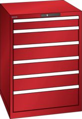 Schubladenschrank 6 Schubladen 717x725x1000 RAL 3003 Lista 36x36E 14.415.070