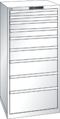 Schubladenschrank 9 Schubladen 717x725x1450 RAL 9010 Lista 36x36E 78.309.110