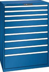 Schubladenschrank 9 Schubladen 1023x725x1450 RAL 5010 Lista 54x36E 14.518.090