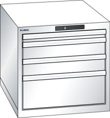 Schubladenschrank 4 Schubladen 564x725x533 RAL 9010 Lista 27x36E 15.009.110