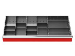 Schubladeneinteilung R 36-16 mit Metalleinteilung fr Front 100 mm