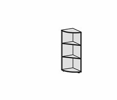 Eckabschlussregal mit Standfen, 400x400x1104, Wei