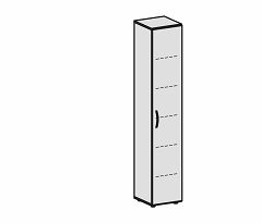 Flgeltrenschrank mit Standfen, Griff links oder rechts, inkl. Trdmpfer, nicht abschliebar, 400x420x2160, Buche/Buche