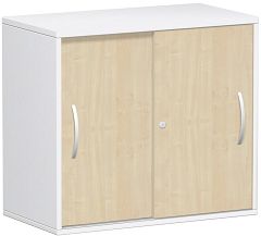 Anstell-Schiebetrenschrank Oberboden 25 mm, mit Stellfen, abschliebar, 800x425x720, Ahorn/Wei