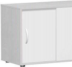 Schiebetrenschrank, mit Standfen, nicht abschliebar, 800x400x752, Buche/Lichtgrau