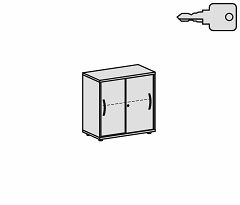 Schiebetrenschrank Oberboden 25 mm, mit Standfen, abschliebar, 800x425x798, Buche/Wei