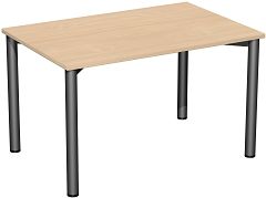 Schreibtisch feste Höhe, 1200x800x720, Buche/Anthrazit