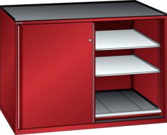 Schubladenschrank Schiebetren 1430x780x1020 RAL 3003 Lista 36x36E 78.258.070