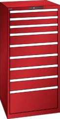 Schubladenschrank 9 Schubladen 717x725x1450 RAL 3003 Lista 36x36E 78.311.070