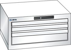 Schubladenschrank 3 Schubladen 564x572x283 RAL 9010 Lista 27x27E 78.465.110