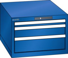 Schubladenschrank 3 Schubladen 564x725x383 RAL 5005 Lista 27x36E 14.437.100