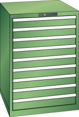 Schubladenschrank 9 Schubladen 717x725x1000 RAL 6011 Lista 36x36E 78.650.030