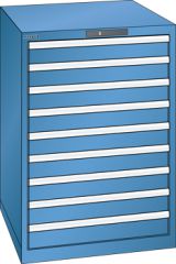 Schubladenschrank 9 Schubladen 717x725x1000 RAL 5019 Lista 36x36E 78.650.040
