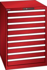 Schubladenschrank 9 Schubladen 717x725x1000 RAL 3003 Lista 36x36E 78.650.070