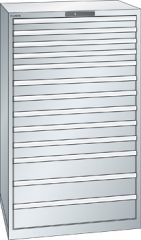 Schubladenschrank 13 Schubladen 870x725x1450 RAL 7035 Lista 45x36E 78.714.020