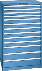 Schubladenschrank 13 Schubladen 870x725x1450 RAL 5019 Lista 45x36E 78.714.040