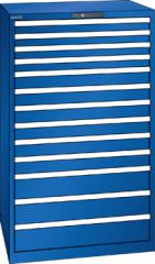 Schubladenschrank 13 Schubladen 870x725x1450 RAL 5005 Lista 45x36E 78.714.100
