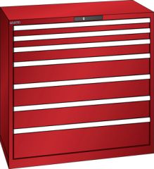Schubladenschrank 7 Schubladen 1023x572x1000 RAL 3003 Lista 54x27E 78.758.070