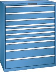 Schubladenschrank 10 Schubladen 1193x725x1450 RAL 5019 Lista 64x36E 78.838.040