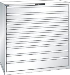 Schubladenschrank 11 Schubladen 1431x725x1450 RAL 9010 Lista 78x36E 78.870.110