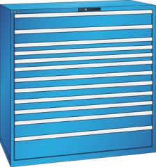 Schubladenschrank 12 Schubladen 1431x725x1450 RAL 5012 Lista 78x36E 78.872.010
