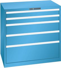 Schubladenschrank 5 Schubladen 1023x725x1000 RAL 5012 Lista54x36E 79.392.010
