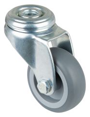 Apparaterolle A304.A80.050, Produkttyp: Lenkrollen, Material/Art des Radkörpers: Kunststoff, Material der Lauffläche: thermoplastischer Gummi grau, Lager: Gleitlager, Ø Rad:  50 mm, Tragkraft: 50 kg