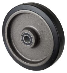 Gummirad B81.252, Produkttyp: Rder, Material/Art des Radkrpers: Guss, Material der Laufflche: Elastikgummi schwarz, Lager: Kugellager,  Rad:  250 mm, Tragkraft: 500 kg