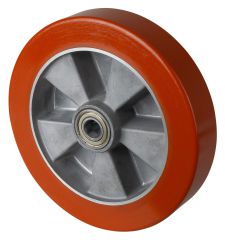 Polyurethanrad B90.251, Produkttyp: Rder, Material/Art des Radkrpers: Aluminium, Material der Laufflche: Prothane Guss-Polyurethan 95 +/-3 Shore A, Lager: Kugellager,  Rad:  250 mm, Tragkraft: 1000 kg