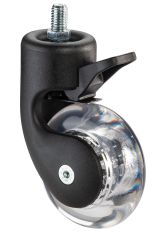 Kunststoff-Lenkrolle mit Feststeller F321.076, Produkttyp: Lenkrollen mit Feststeller, Ø Rad:  75 mm, Tragkraft: 50 kg, Befestigung: Gewindestift