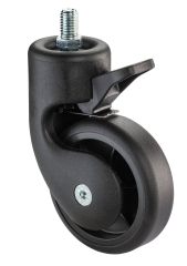 Kunststoff-Lenkrolle mit Feststeller F325.076, Produkttyp: Lenkrollen mit Feststeller, Ø Rad:  75 mm, Tragkraft: 50 kg, Befestigung: Gewindestift