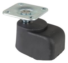 Walzenrolle F73.025, Produkttyp: Lenkrollen, Ø Rad:  25 mm, Tragkraft: 75 kg, Befestigung: Anschraubplatte, Ø Schraubloch: 5 mm