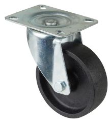 Rolle für Bäckereien L400.B22.100, Produkttyp: Lenkrollen, Befestigung: Anschraubplatte, Ø Schraubloch: 9 mm, Material/Art des Radkörpers: thermoplastische Mischung, Material der Lauffläche: thermoplastische Mischung -40 °C/+280 °C, kurzz. bis +300 °C, La