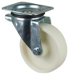 Schwerlastrolle N100.B10.150, Produkttyp: Lenkrollen, Befestigung: Anschraubplatte, Ø Schraubloch: 11 mm, Material/Art des Radkörpers: Kunststoff, Material der Lauffläche: Kunststoff, Lager: Rollenlager, Ø Rad:  150 mm, Tragkraft: 400 kg