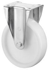 Schwerlastrolle N110.B10.201, Produkttyp: Bockrollen, Befestigung: Anschraubplatte, Ø Schraubloch: 11 mm, Material/Art des Radkörpers: Kunststoff, Material der Lauffläche: Kunststoff, Lager: Rollenlager, Ø Rad:  200 mm, Tragkraft: 600 kg