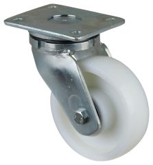 Schwerlastrolle RR100.B15.150, Produkttyp: Lenkrollen, Befestigung: Anschraubplatte, Ø Schraubloch: 11 mm, Material/Art des Radkörpers: Kunststoff, Material der Lauffläche: Kunststoff, Lager: Kugellager, Ø Rad:  150 mm, Tragkraft: 800 kg