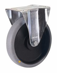 Bockrolle elektrisch leitfähig, 200 x 40 mm, grau