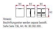 Lista ESD-Einsatzksten, Fronthhe 75 mm, 80.114.000