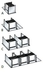 Lista Komplettbelegung der Schubladen fr Hngemappen mit Beschriftungsreiter, 45 x 36 E, 54 x 36 E, 80.842.000
