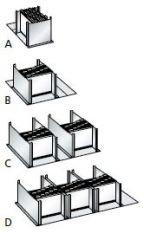 Lista Komplettbelegung der Schubladen fr Hngemappen ohne Beschriftungsreiter, 18 x 27 E, 18 x 36 E, 80.839.000